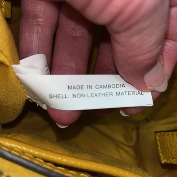 Philip Lim  Satchel. Crossbody Bag  mustard color  Expanding sides  Vegan   NWOT - Picture 15 of 15